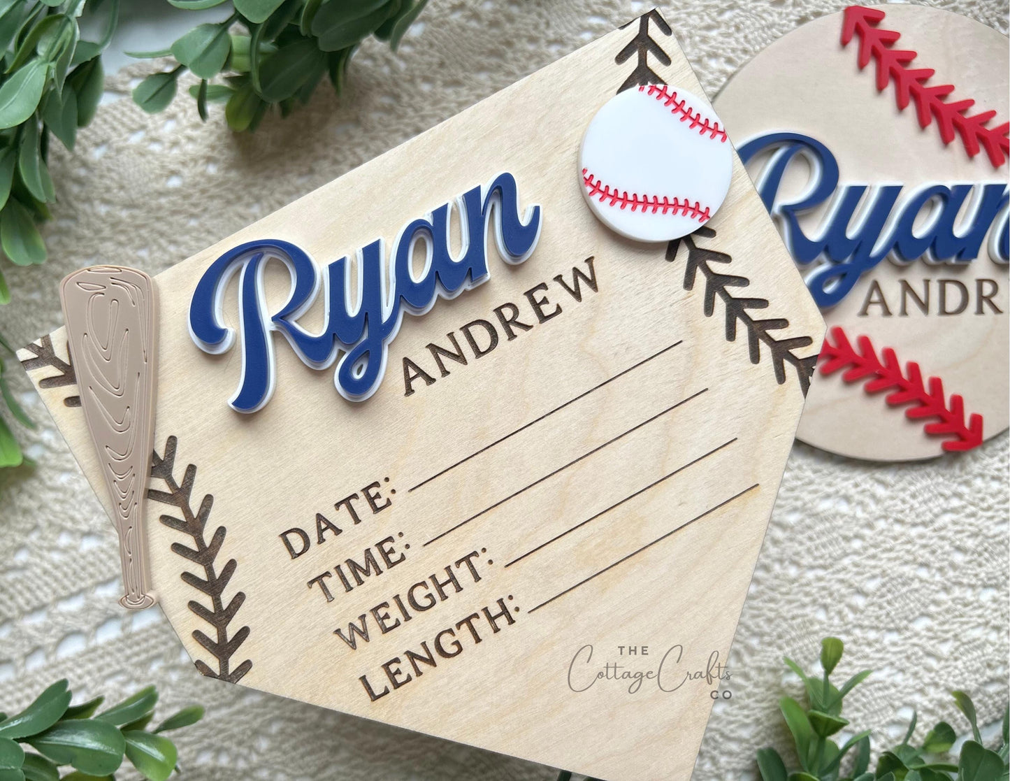 Baseball Baby Announcement, Baby Birth Sign, Birth Announcement, Name Sign,Fresh 48,Hi My Name Is,Newborn Photo, Sport Name Sign
