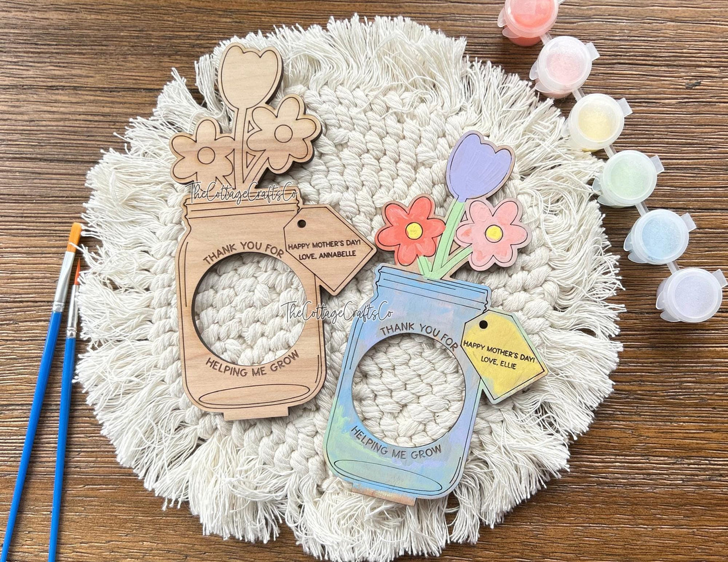 DIY Mother's Day Photo Frame Paint Kit: Floral Bouquet Craft
