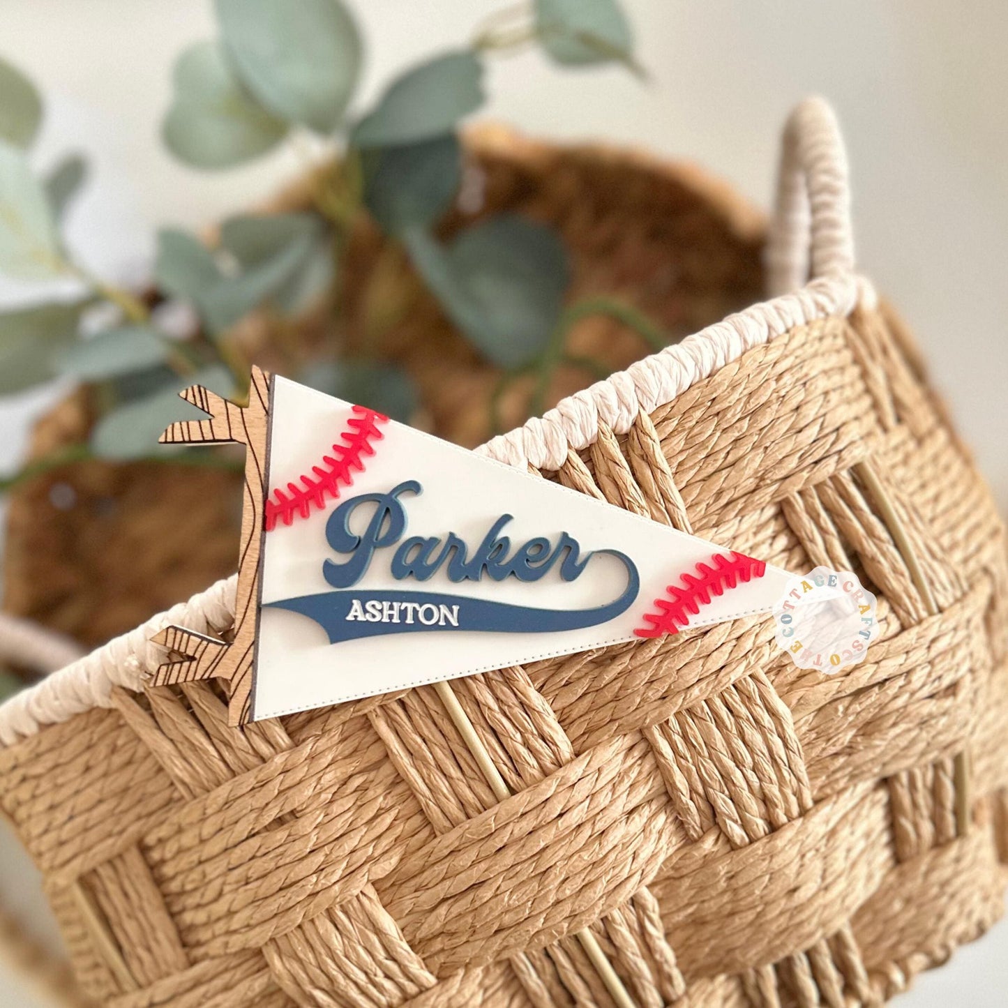 Personalized Baseball Pennant Baby Name Sign,Baseball, Milestone,Newborn Photo Prop, Custom Name