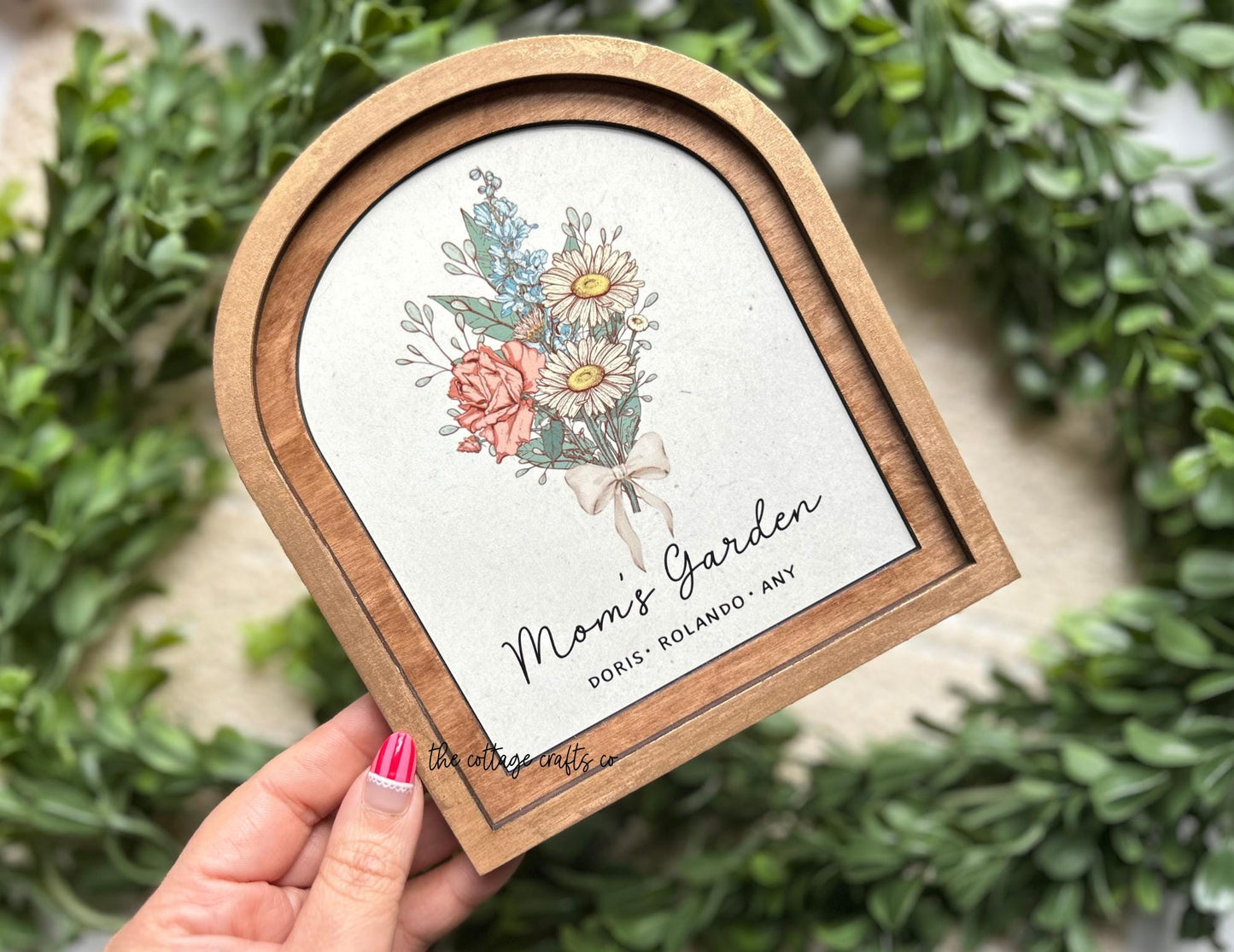 Birth Flower Bouquet, Personalized Mothers Day Gift, Birth Flower Display,Wood Birth Flower, Grandmas Garden, Personalized Gifts