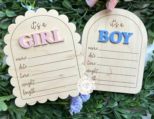Birth Announcement, Name Sign,Fresh 48 Name Plaque,Hi My Name Is,Newborn Photo Prop, Its a Boy, Its a girl, Neutral baby Signs