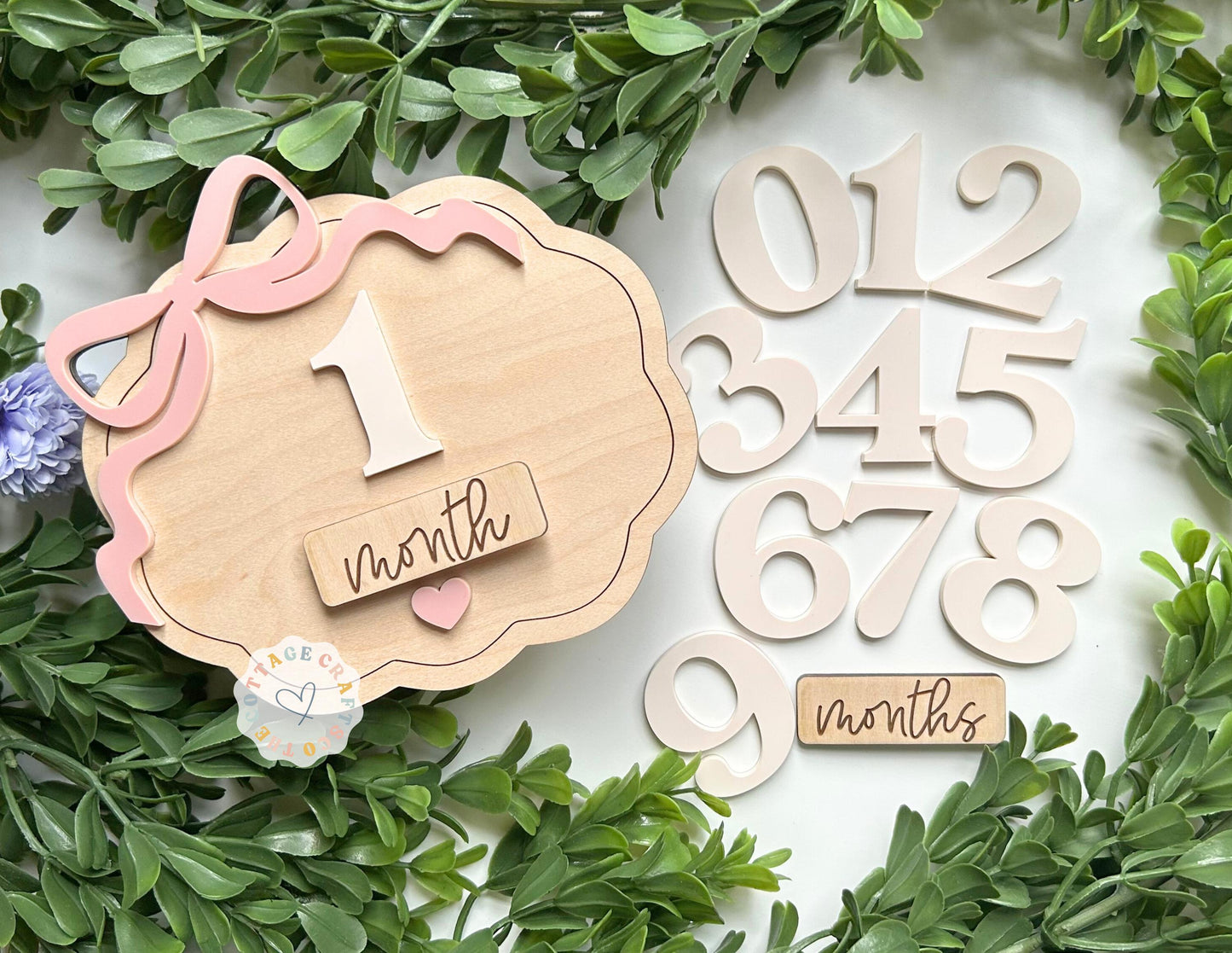 Milestone Set, Monthly Milestone, Bow Name Announcement, Name Sign,Fresh 48 Name Plaque,Hi My Name Is,Newborn Photo Prop, Baby Girl,
