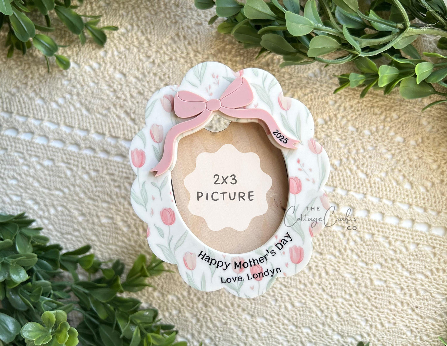 Fridge Photo Magnet, Mother's Day Picture Frame, Mothers Day Gift, You new my sunshine, gift for her, floral picture frame, Gifts for Mom