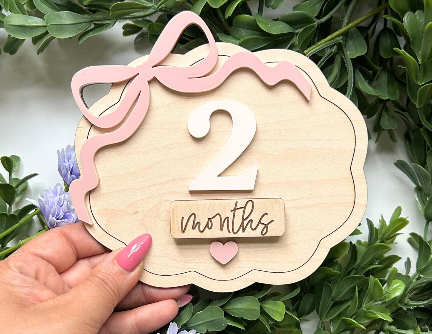 Milestone Set, Monthly Milestone, Bow Name Announcement, Name Sign,Fresh 48 Name Plaque,Hi My Name Is,Newborn Photo Prop, Baby Girl,