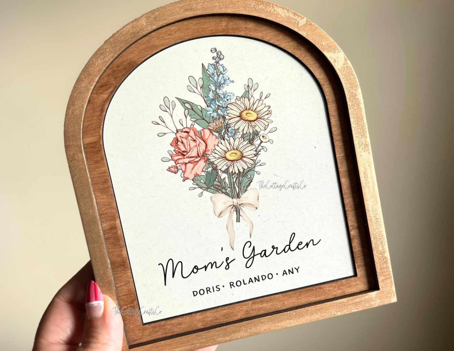 Birth Flower Bouquet, Personalized Mothers Day Gift, Birth Flower Display,Wood Birth Flower, Grandmas Garden, Personalized Gifts