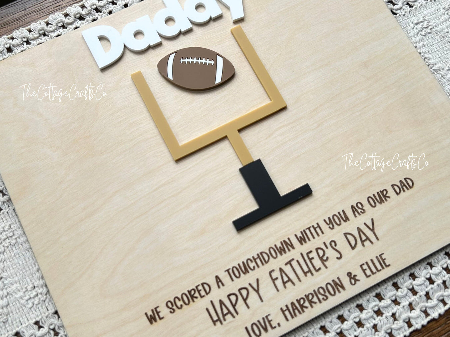 Father's Day Gift, Football Gifts,Kids DIY, Gifts for Dad, Grandparents Gift, Holiday Keepsake