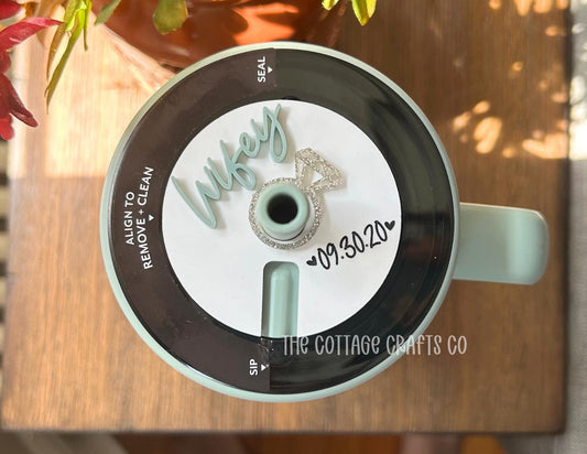 Era  name plate,Mrs Tumbler Tag, Wifey Name Plate, Future Mrs Personalized Name Plate,Tumbler Name Tag, Topper for Era