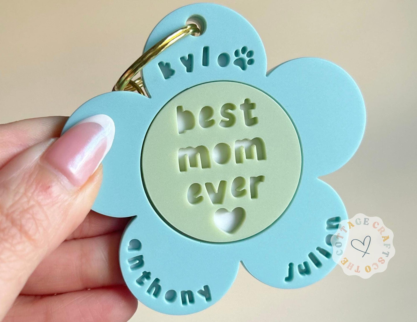 Best Mom Keychain, Best mama ever, Mother's Day Gift, Personalized  Gift, Keepsake Gift,Mama keychain with kids name, Dog Mama Gift,