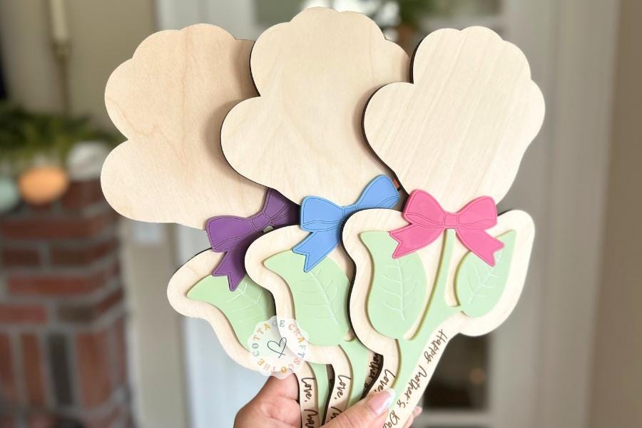 First Mother’s Day Handprint Gift, Personalized Mother’s Day  Gift, Mother's Day Craft, Keepsake Gift,DIY HandPrint, Birth flower Sign