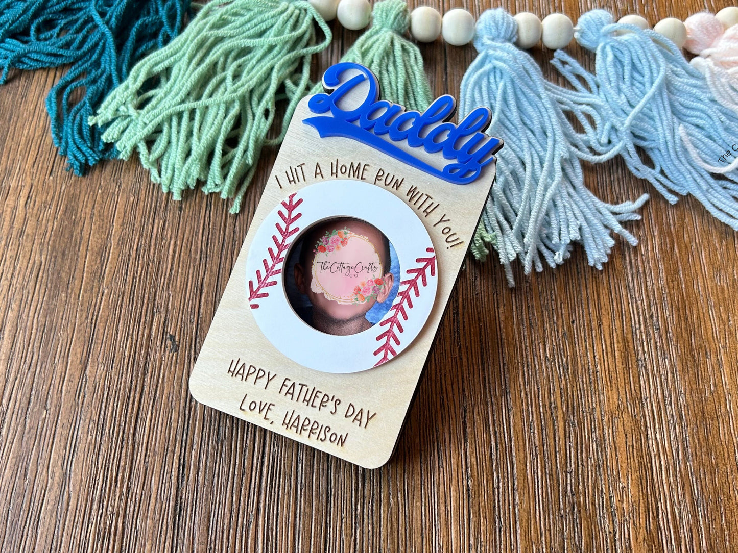 Father's Day Gift, Best Dad Ever, Dad Picture Frame, Gift for Dad, Personalized Father's Day Gifts, Visor Clip Picture, First Father's Day,