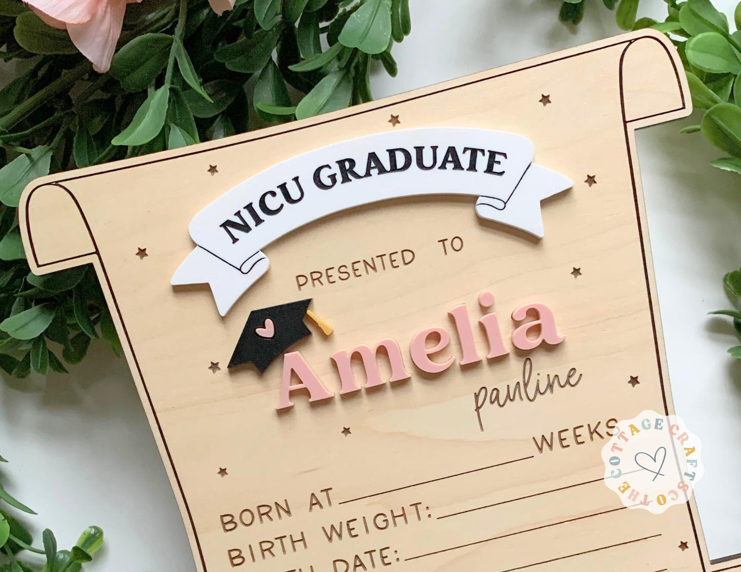 NICU Graduate,  nicu sign for Hospital, nicu warrior gift,Hi My Name Is,Newborn Photo Prop, Baby Boy Birth Sign,Sign For New Baby,