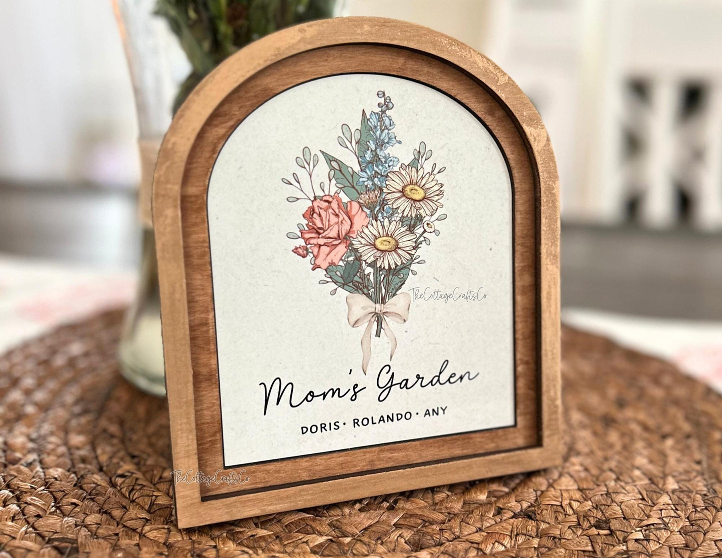 Birth Flower Bouquet, Personalized Mothers Day Gift, Birth Flower Display,Wood Birth Flower, Grandmas Garden, Personalized Gifts