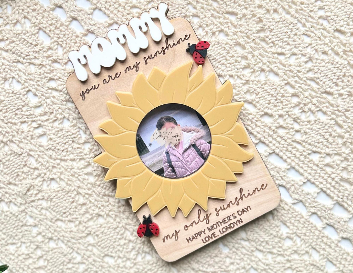 Fridge Photo Magnet, Mother's Day Picture Frame, Mothers Day Gift, You new my sunshine, gift for her, Wallet Size Photo Frame, Gifts for Mom