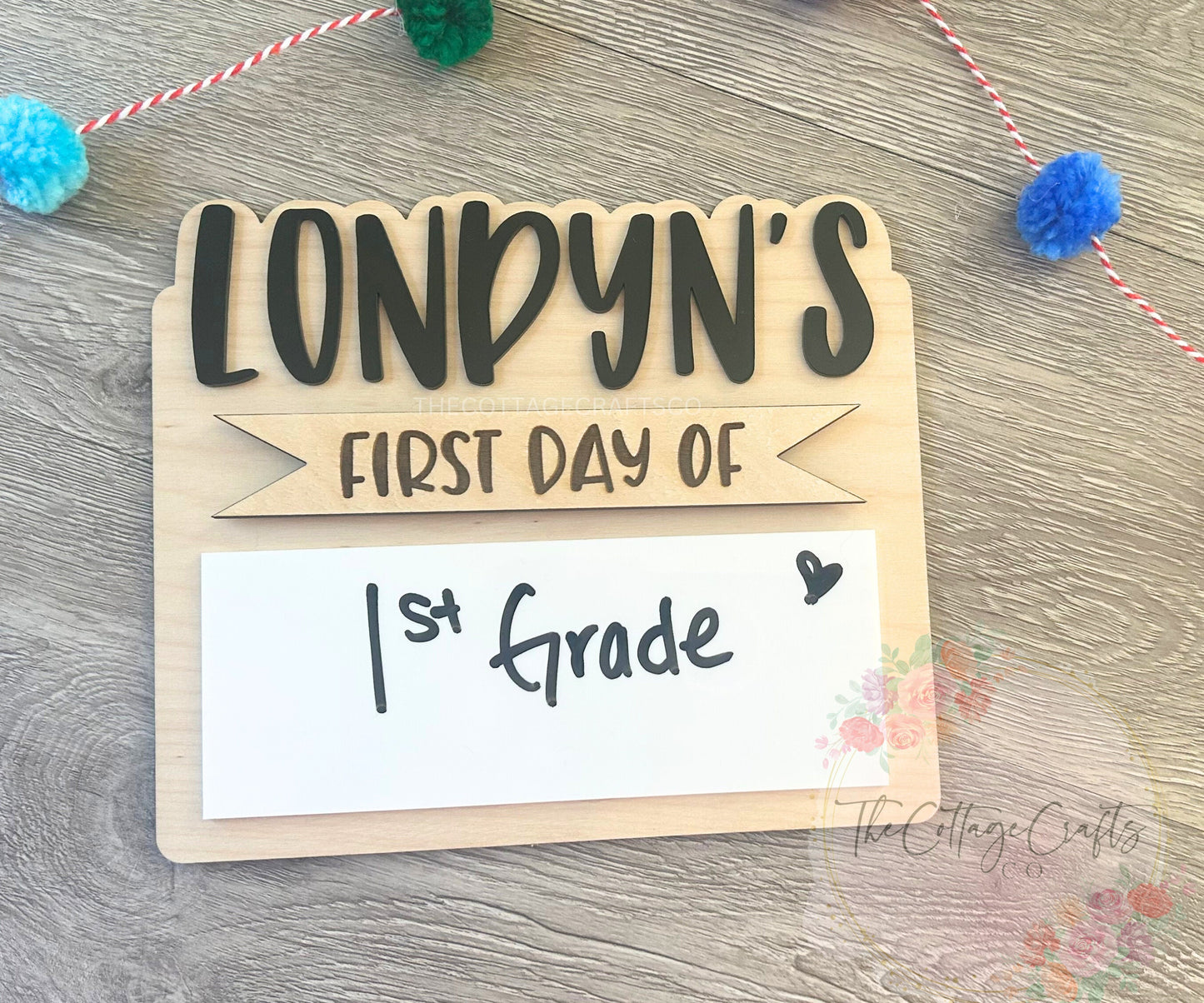 Personalized First & Last Day of School Sign: Photo Prop