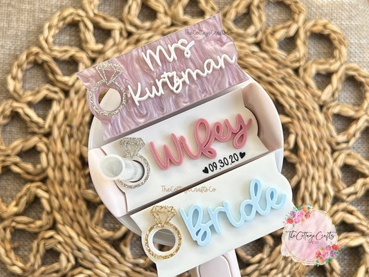 Bride To Be Tumbler Tag: Personalized Acrylic Bridal Gift