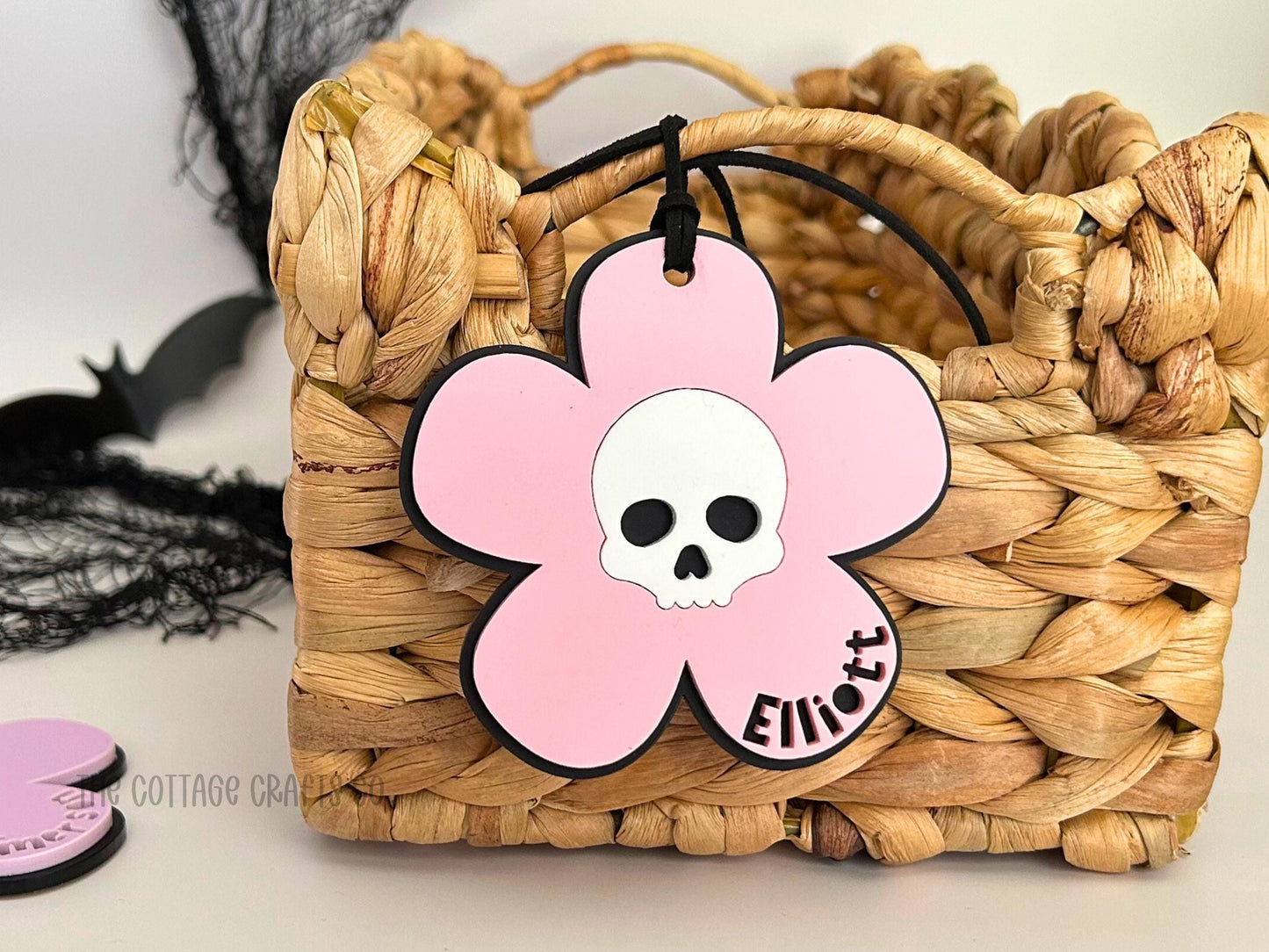 Boo Basket Tag, Boo Bag, skull Basket Tag,Floral halloween tag,Halloween Basket Tag, Halloween Basket,Boo Basket,Halloween Gifts for Kids