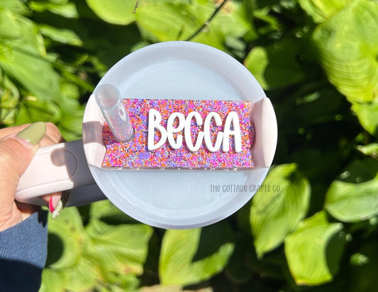 Chunky Glitter Halloween Tumbler Tag: Spooky Acrylic Accessory