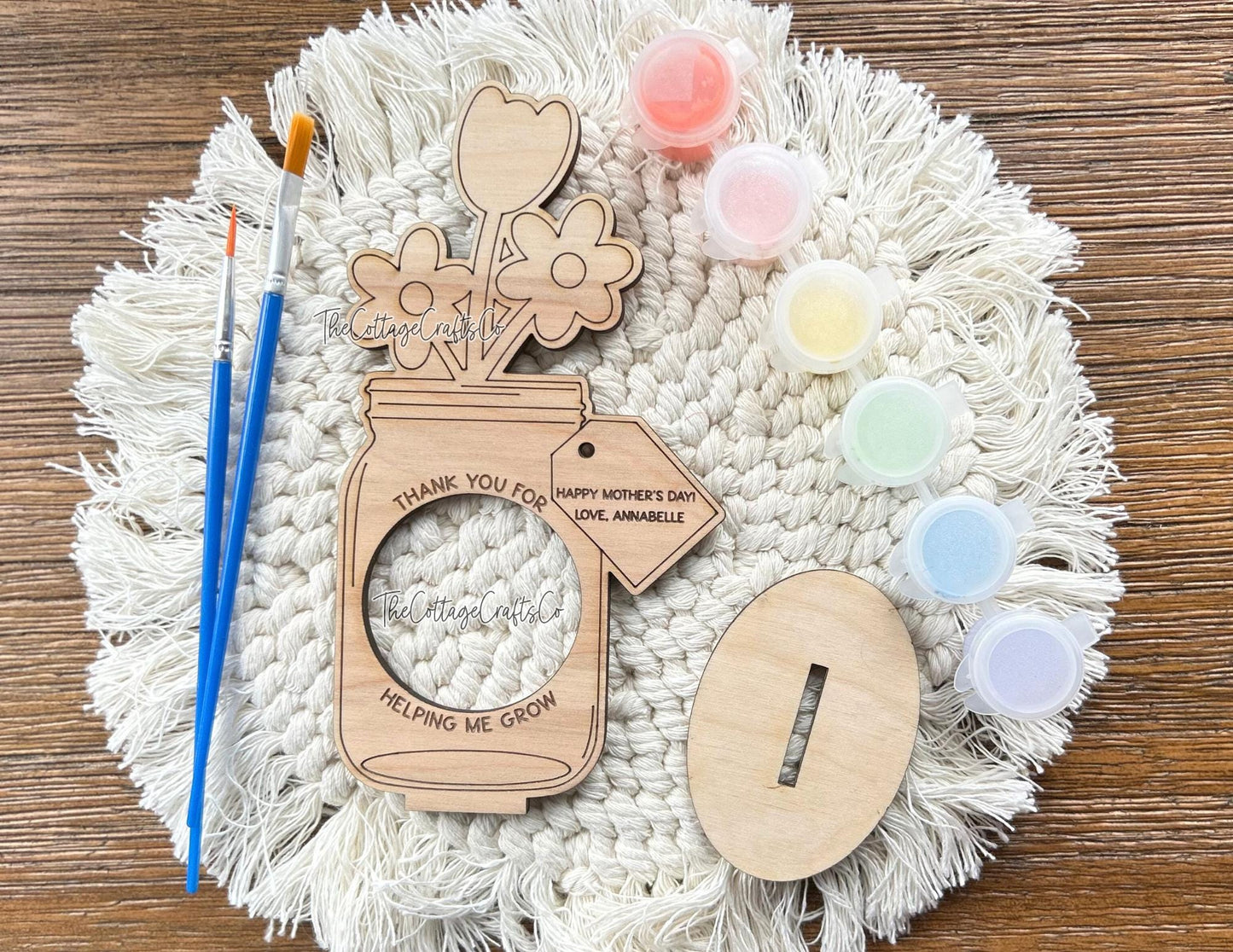 DIY Mother's Day Photo Frame Paint Kit: Floral Bouquet Craft