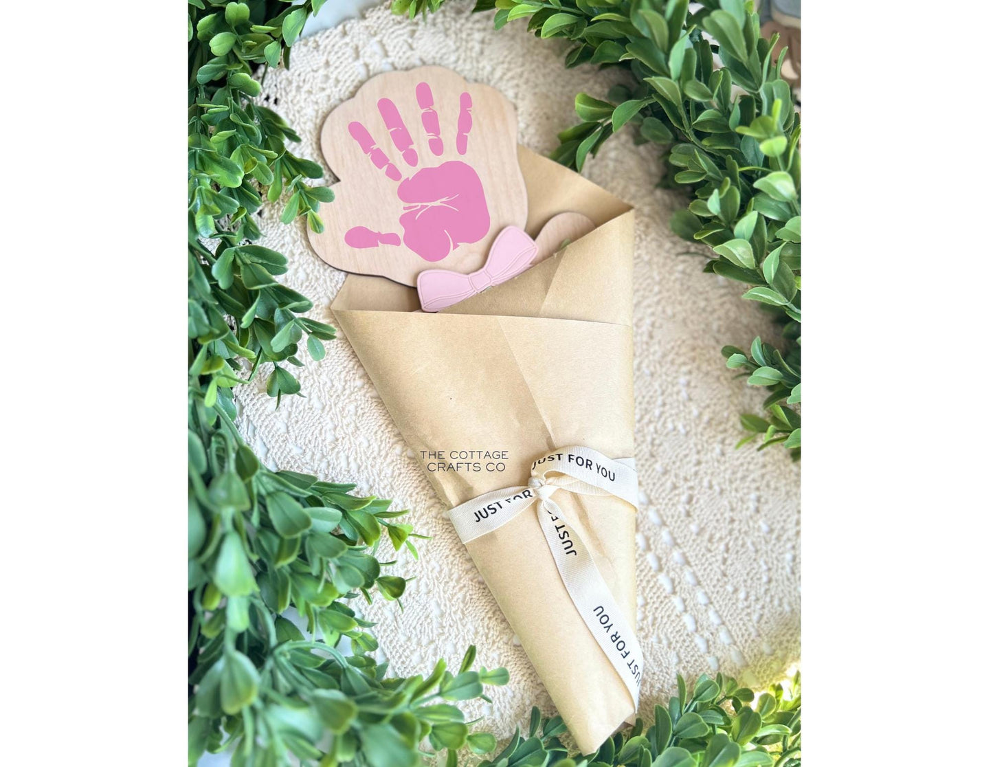 Personalized Handprint Flower Sign, DIY Mother's Day Keepsake,Mother's Day Sign, Mother's Day Gift