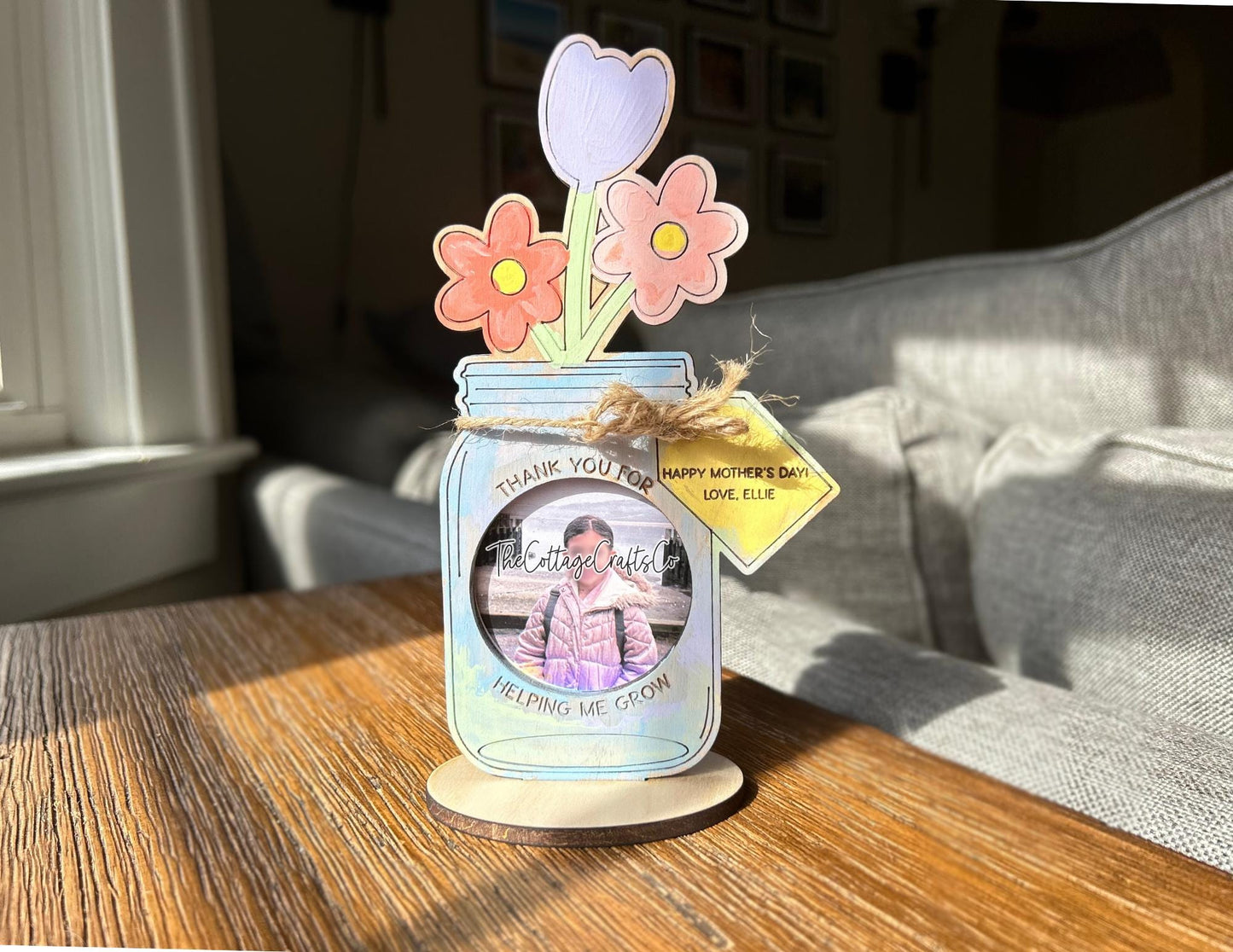 DIY Mother's Day Photo Frame Paint Kit: Floral Bouquet Craft