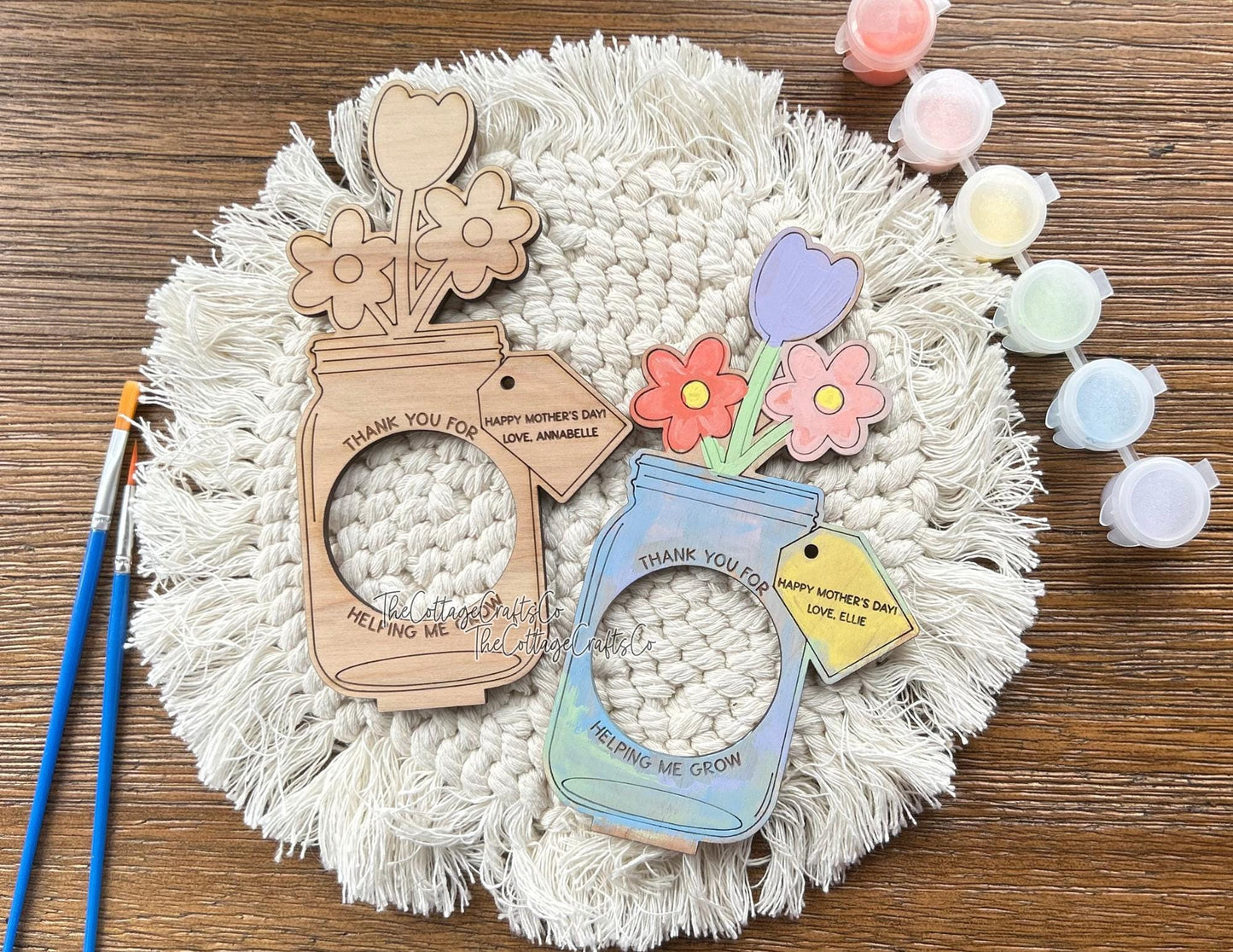DIY Mother's Day Photo Frame Paint Kit: Floral Bouquet Craft