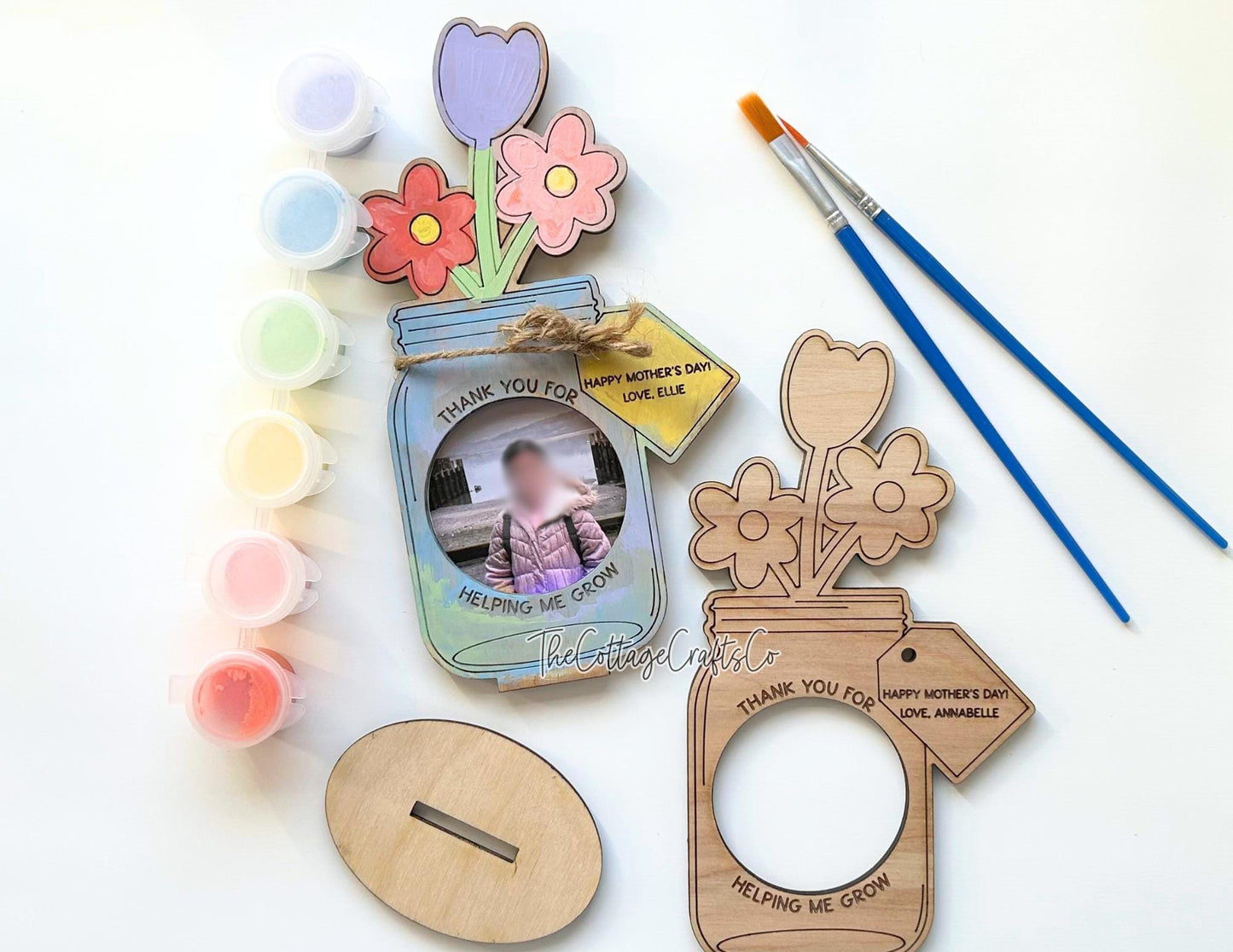 DIY Mother's Day Photo Frame Paint Kit: Floral Bouquet Craft