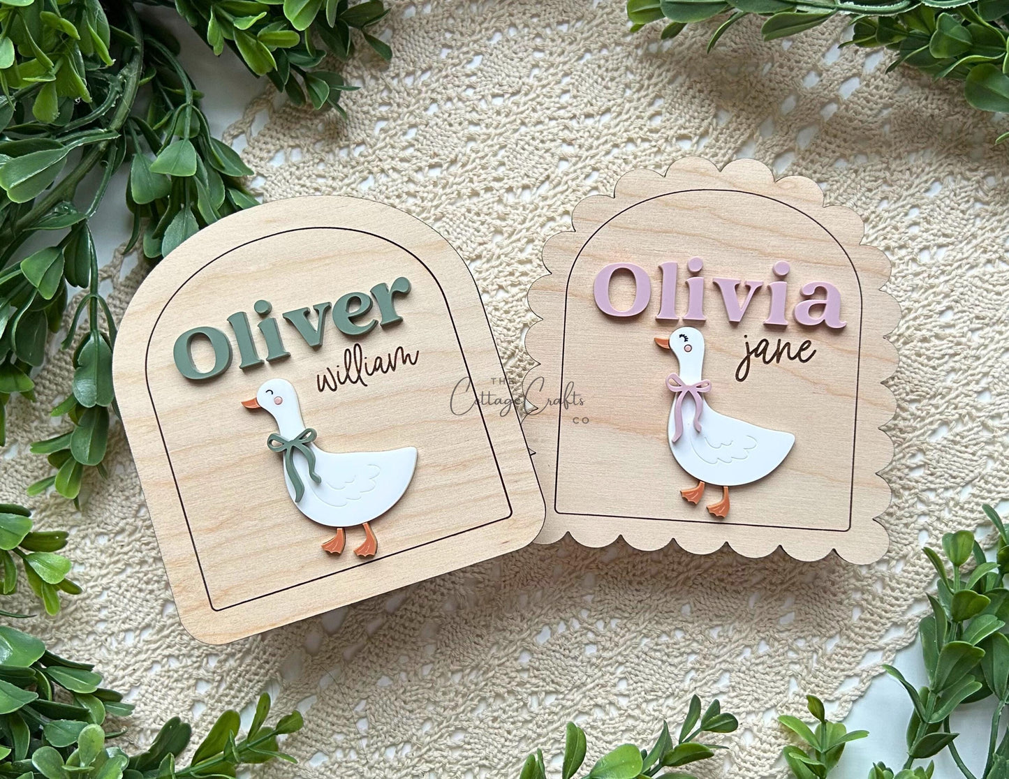 Goose Birth Announcement Sign: Personalized Newborn Photo Prop