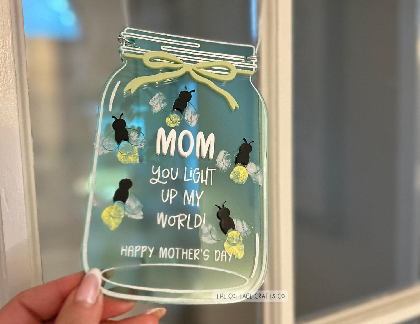 DIY Fingerprint Firefly Acrylic Mother's Day Keepsake Craft