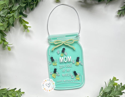 DIY Fingerprint Firefly Acrylic Mother's Day Keepsake Craft