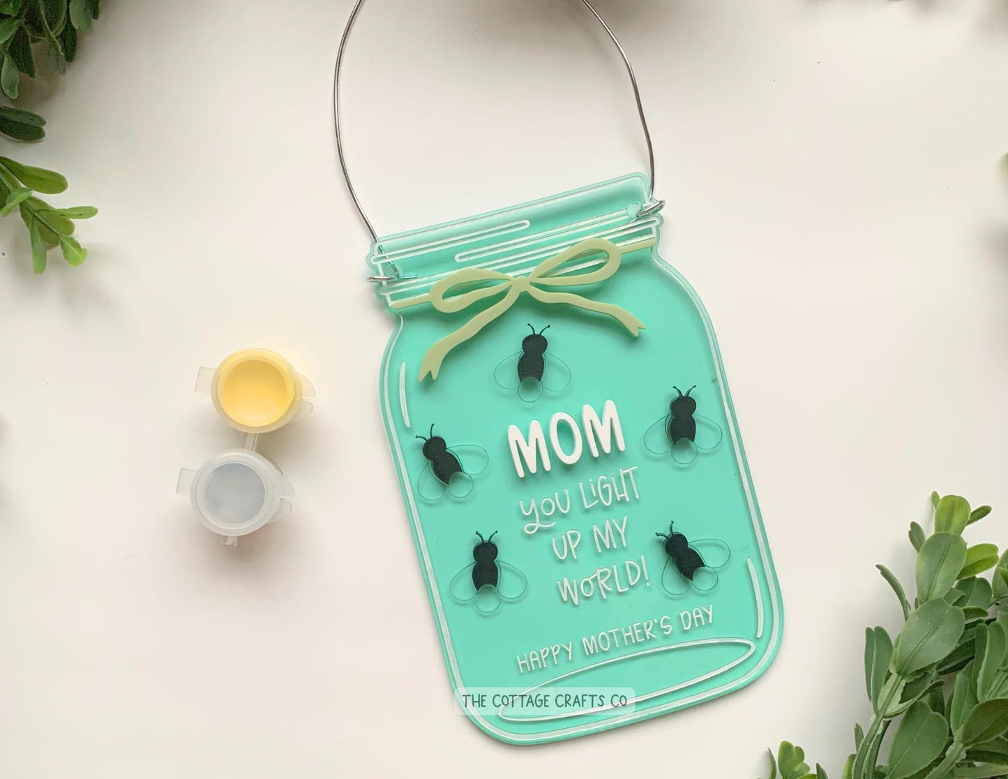 DIY Fingerprint Firefly Acrylic Mother's Day Keepsake Craft