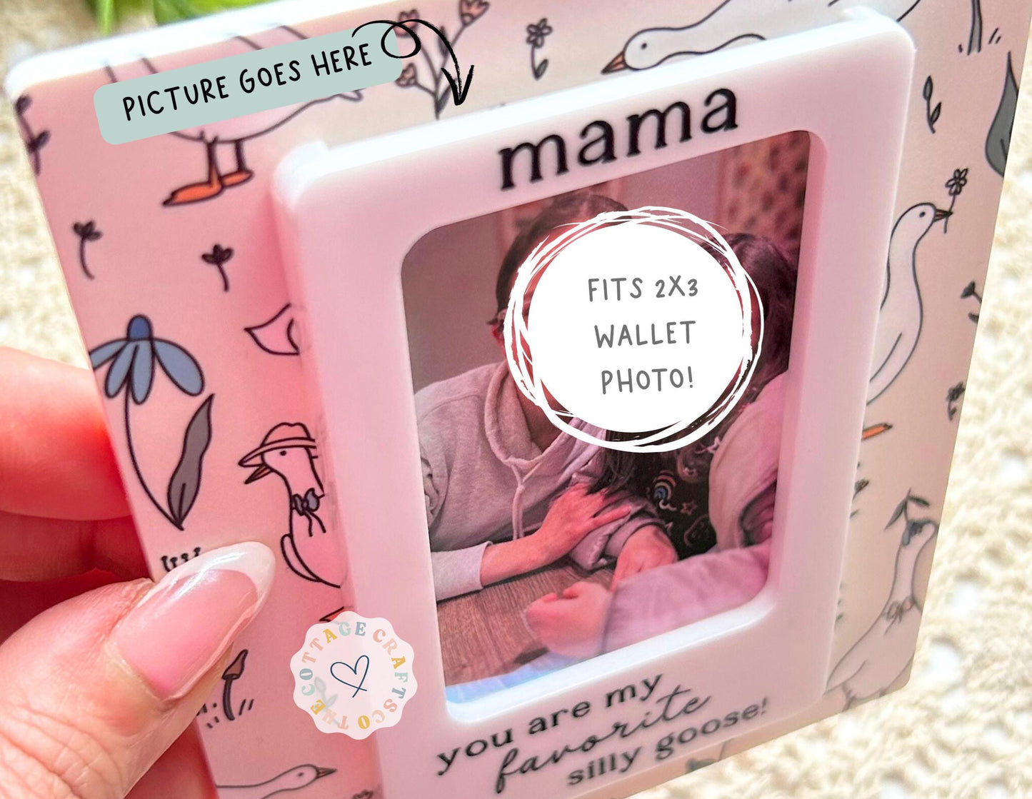 Acrylic Fridge Photo Magnet: Silly Goose Gift for Grandma