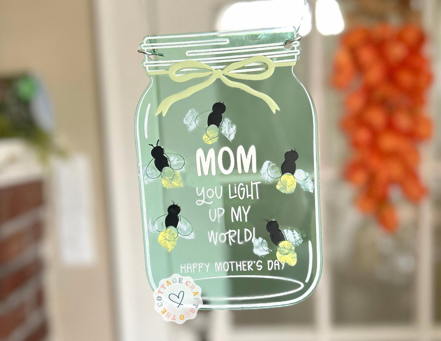 DIY Fingerprint Firefly Acrylic Mother's Day Keepsake Craft