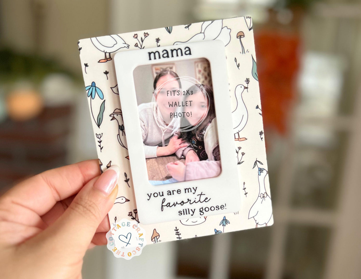 Acrylic Fridge Photo Magnet: Silly Goose Gift for Grandma