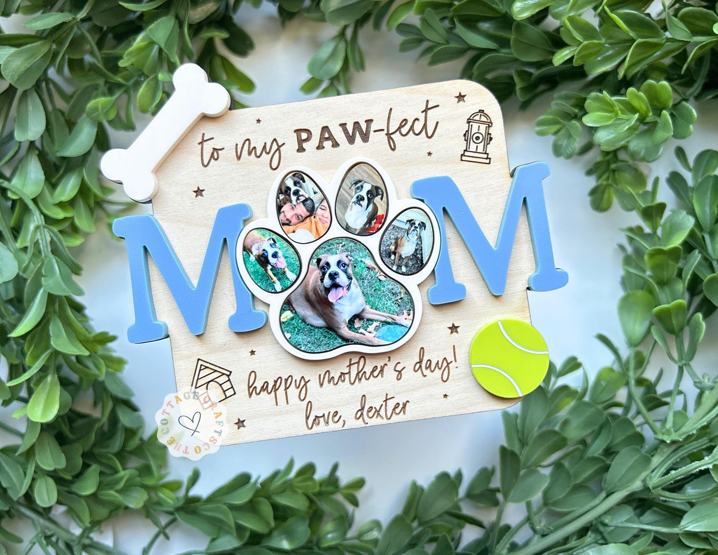 Pet photo magnet frame, Mother's Day Frame, Dog mom picture, Rescue Mom,Mothers day Gift From The Dogs,From the Cat Dog Pet Gift. Pet Owner