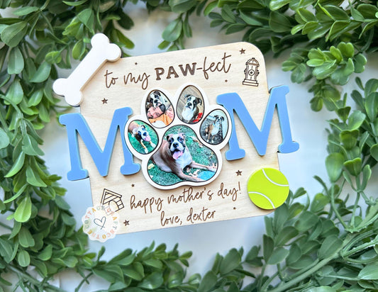 Pet photo magnet frame, Mother's Day Frame, Dog mom picture, Rescue Mom,Mothers day Gift From The Dogs,From the Cat Dog Pet Gift. Pet Owner