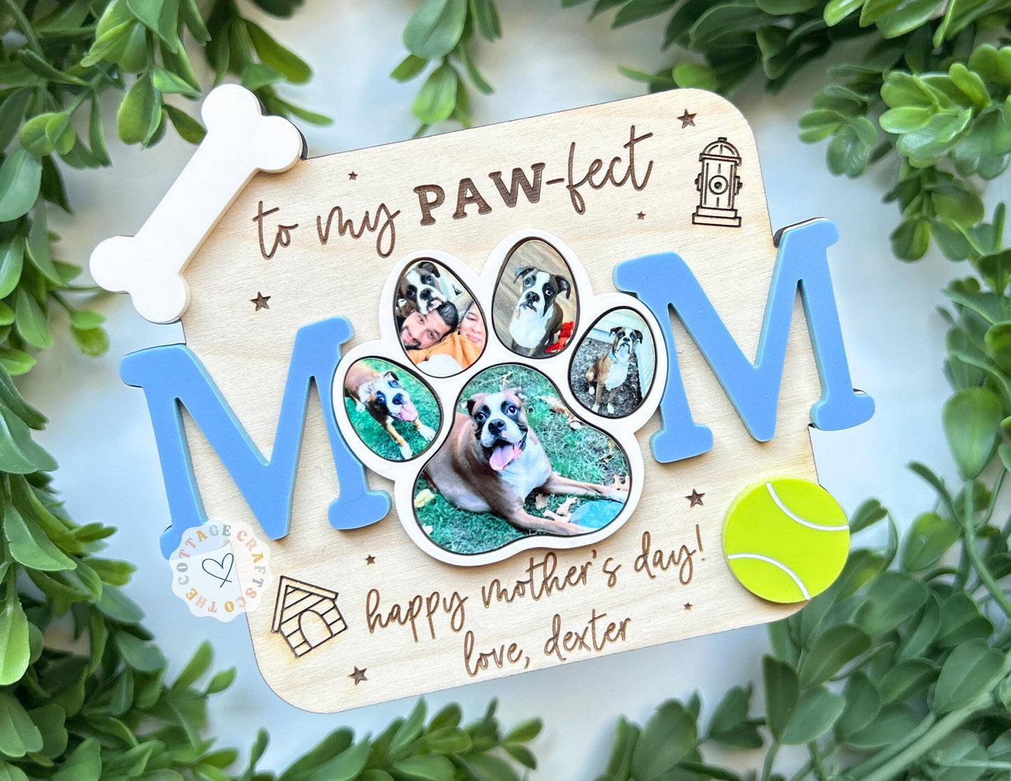 Pet photo magnet frame, Mother's Day Frame, Dog mom picture, Rescue Mom,Mothers day Gift From The Dogs,From the Cat Dog Pet Gift. Pet Owner