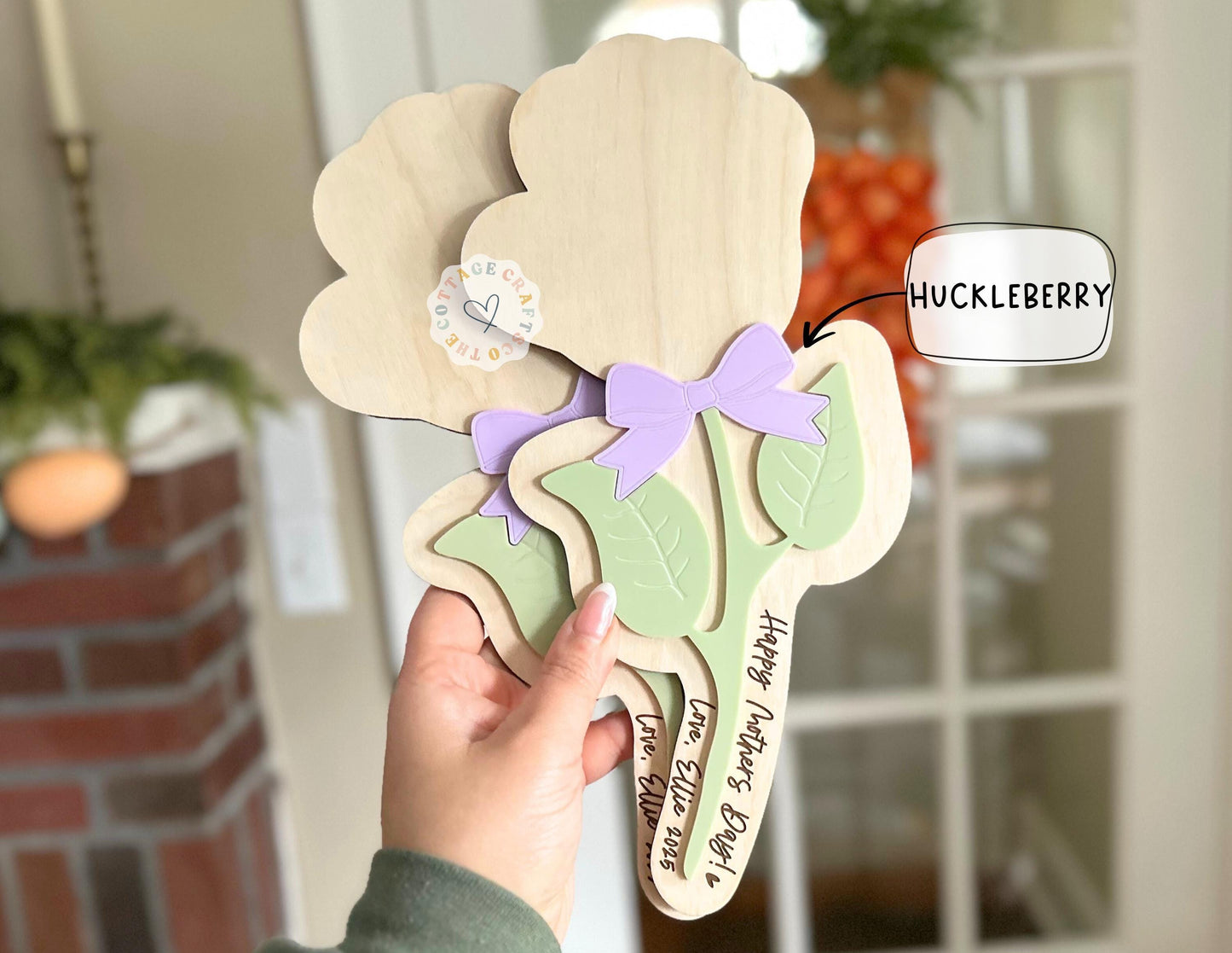 Personalized Handprint Flower Sign, DIY Mother's Day Keepsake,Mother's Day Sign, Mother's Day Gift