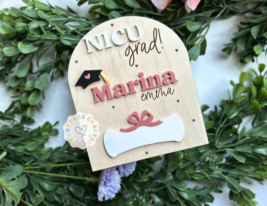 NICU Graduate Photo Prop: Personalized Baby Name Sign