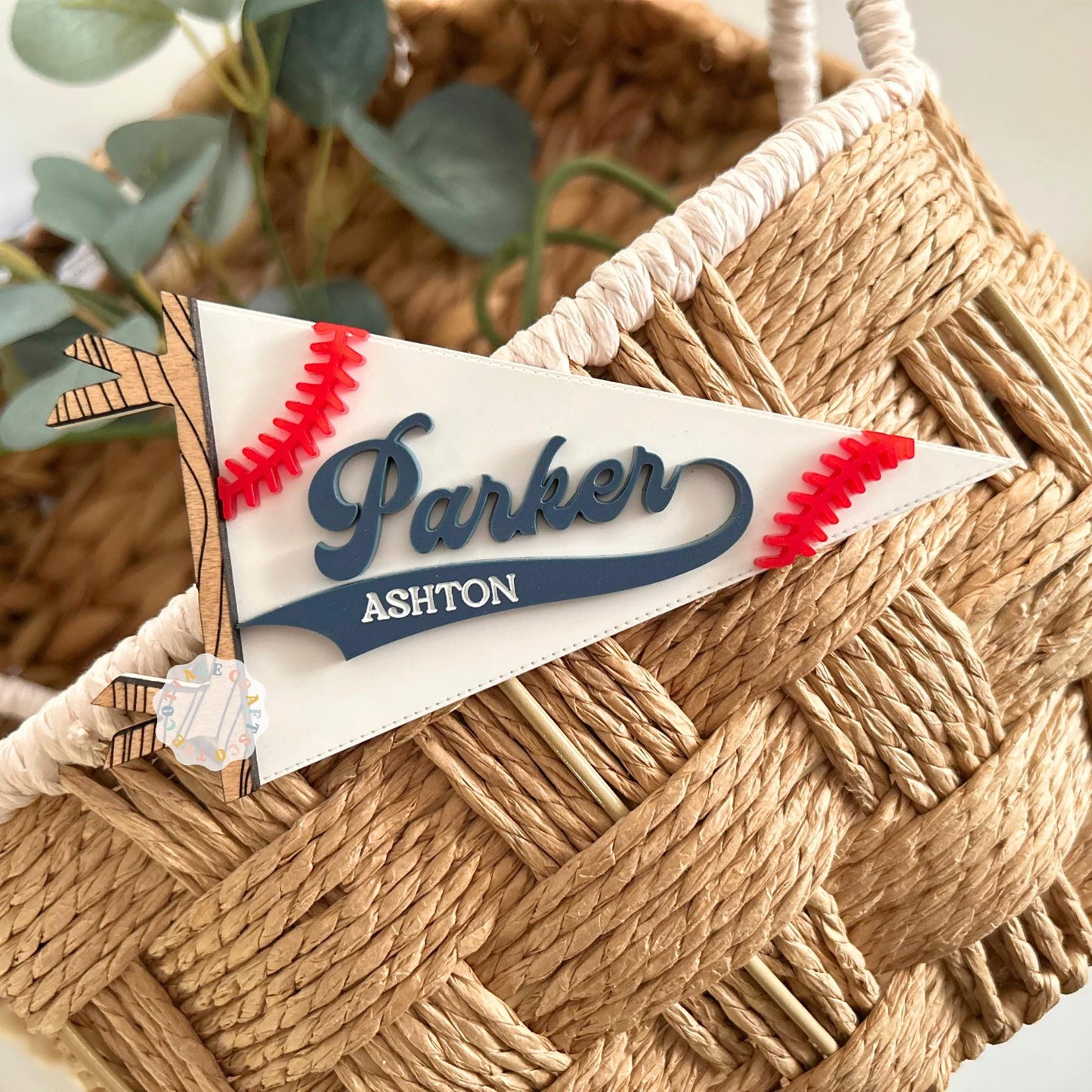 Personalized Baseball Pennant Baby Name Sign,Baseball, Milestone,Newborn Photo Prop, Custom Name