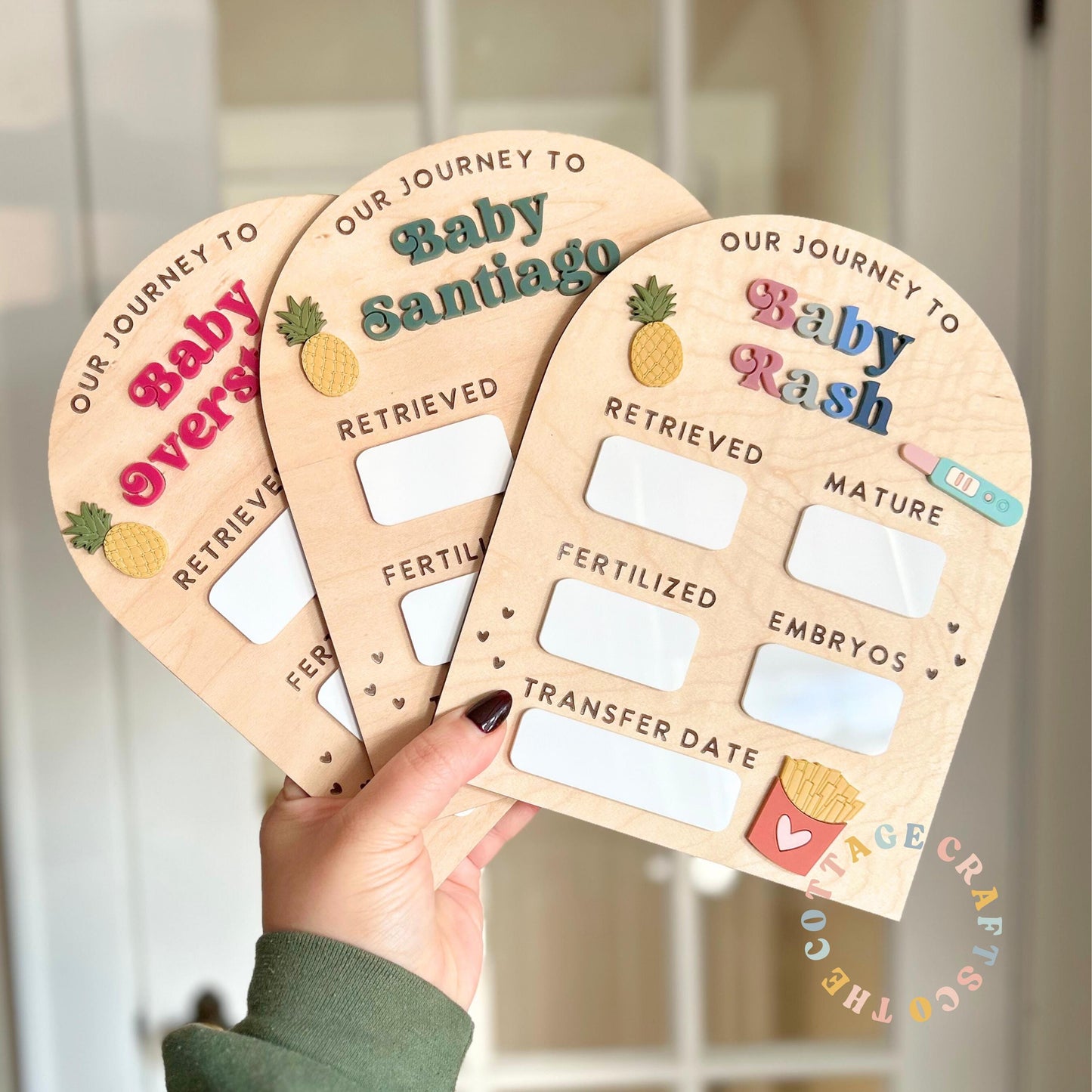 IVF Journey Milestone Sign,Our Journey to Baby Sign,IVF Gift,Fertility Journey Keepsake,Pregnancy Announcement,Our Journey to Baby,