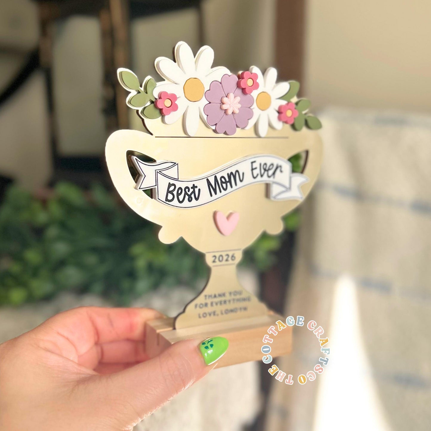 Best Mom Ever Gift, Mother's Day Trophy, Personalized Mom Award with Custom Name,Mother’s Day Gift Idea,Unique Keepsake for Mom