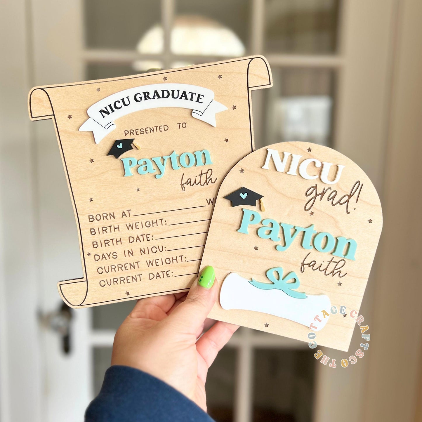 NICU Certificate, NICU Graduate,  nicu sign for Hospital, nicu warrior gift,Newborn Photo Prop, Baby Boy Birth Sign,Sign For New Baby,