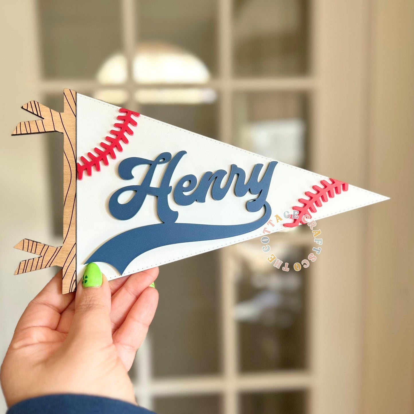 Personalized Baseball Pennant Baby Name Sign,Baseball, Milestone,Newborn Photo Prop, Custom Name